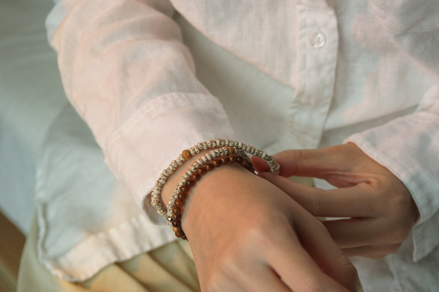 Star and Moon Bodhi Double Wrap Bracelet