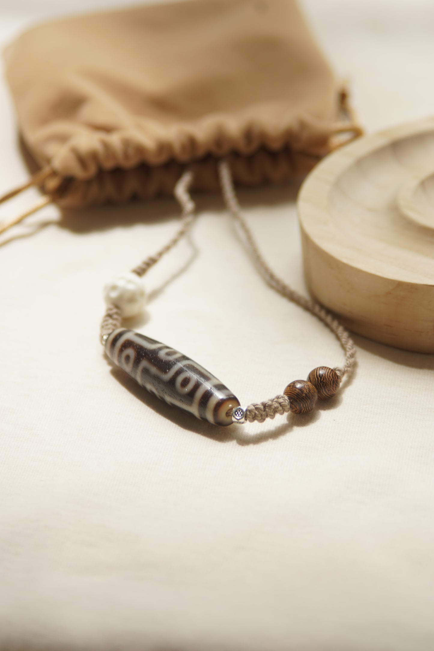 Nine-eyed Dzi Necklace