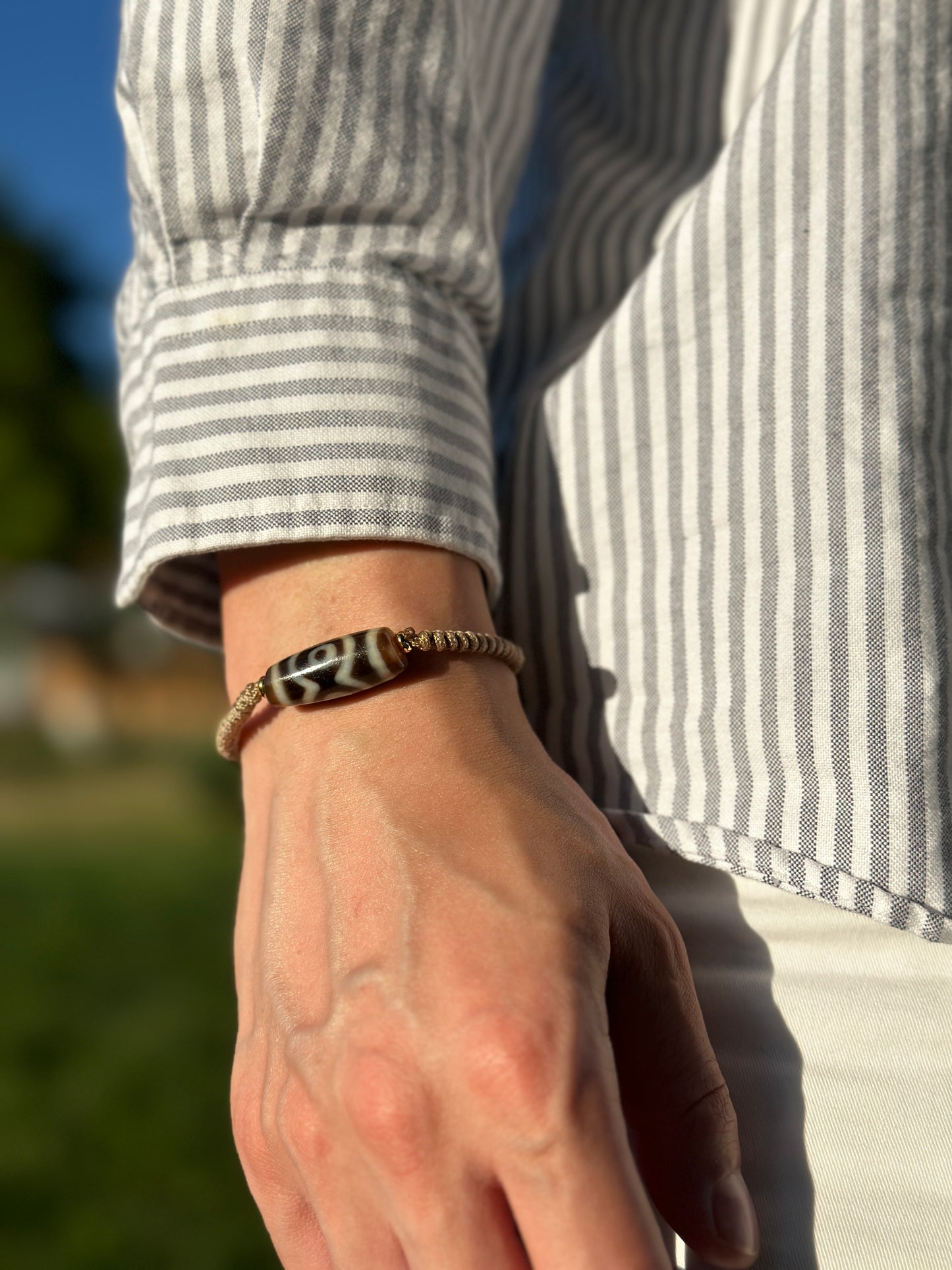 Three-eyed Dzi Bracelet