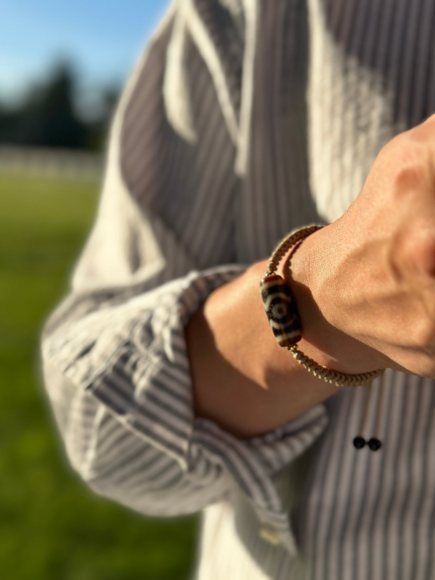 Three-eyed Dzi Bracelet