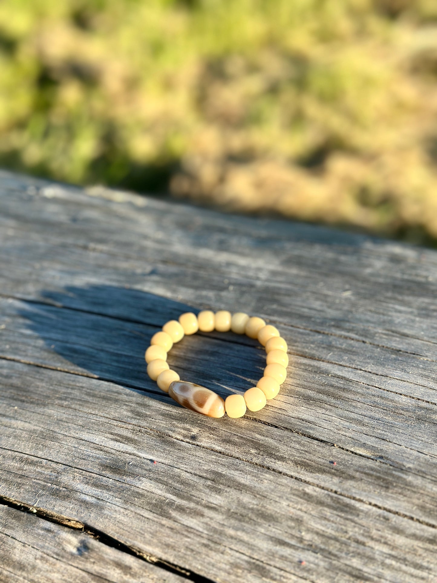 God of Wealth Dzi Bracelet