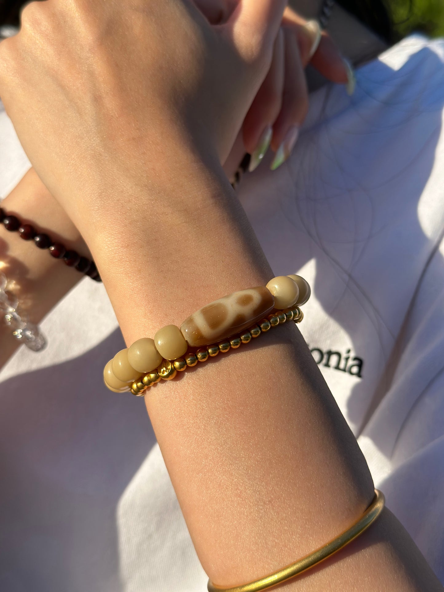 God of Wealth Dzi Bracelet