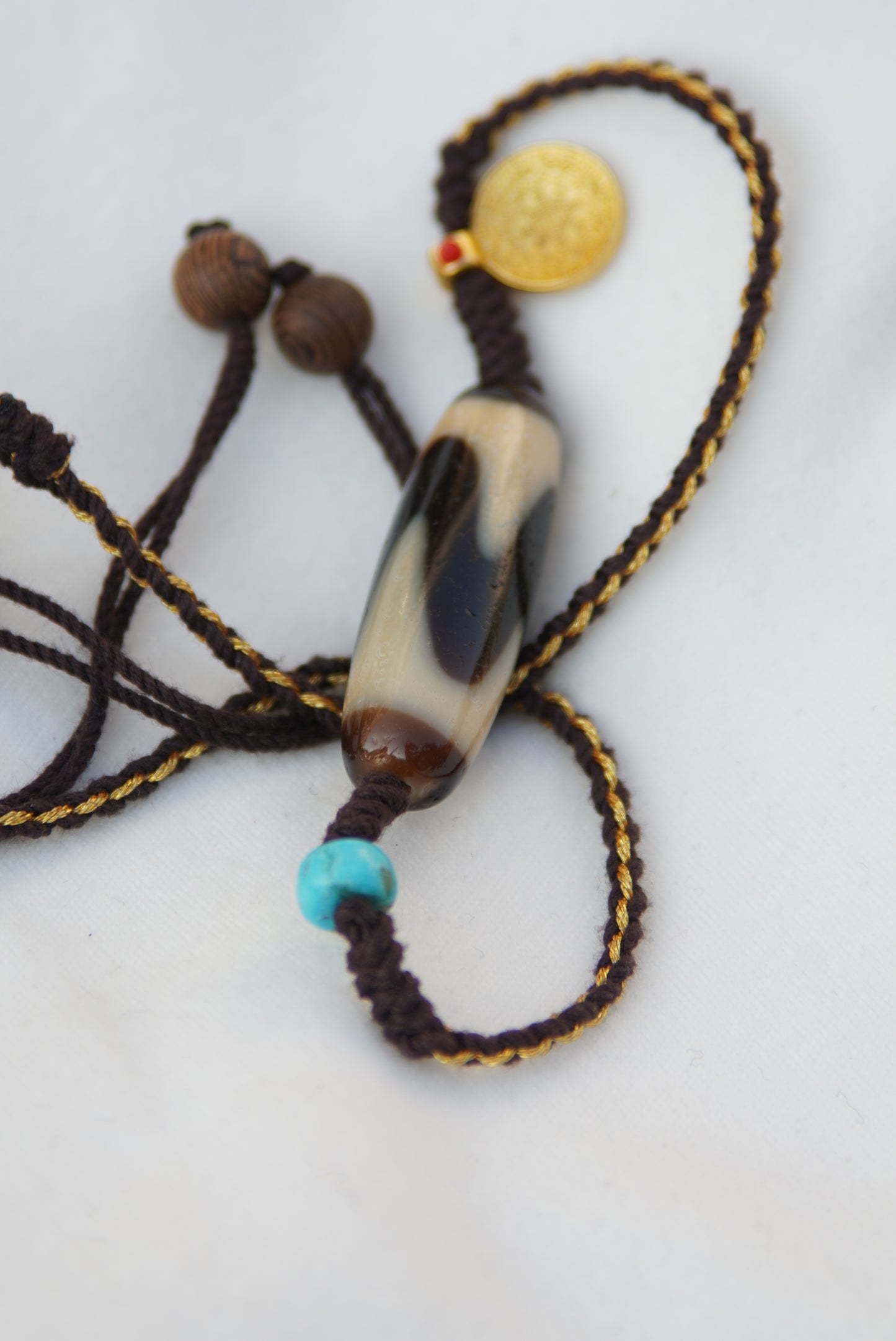 Guardian Trigram Tiger Dzi Necklace