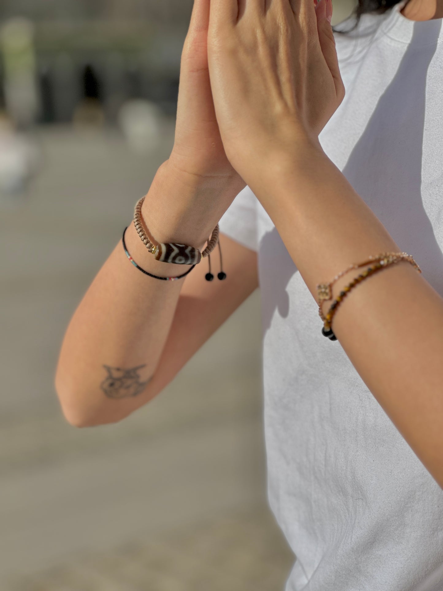 Three-eyed Dzi Bracelet