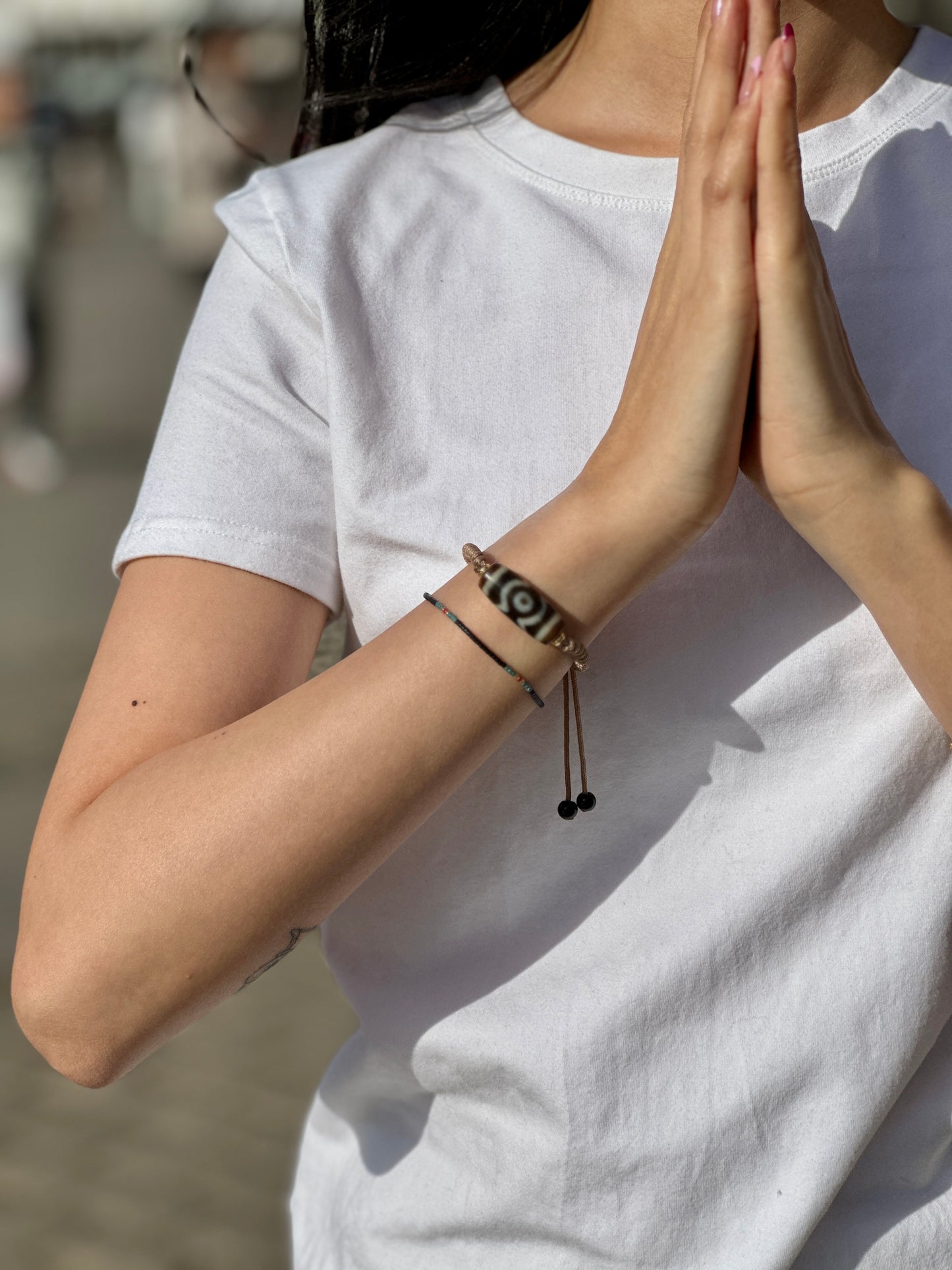 Three-eyed Dzi Bracelet